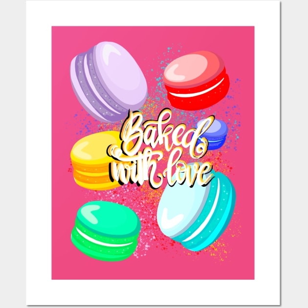 Rainow macarons 2. Baked with love Wall Art by Miruna Mares